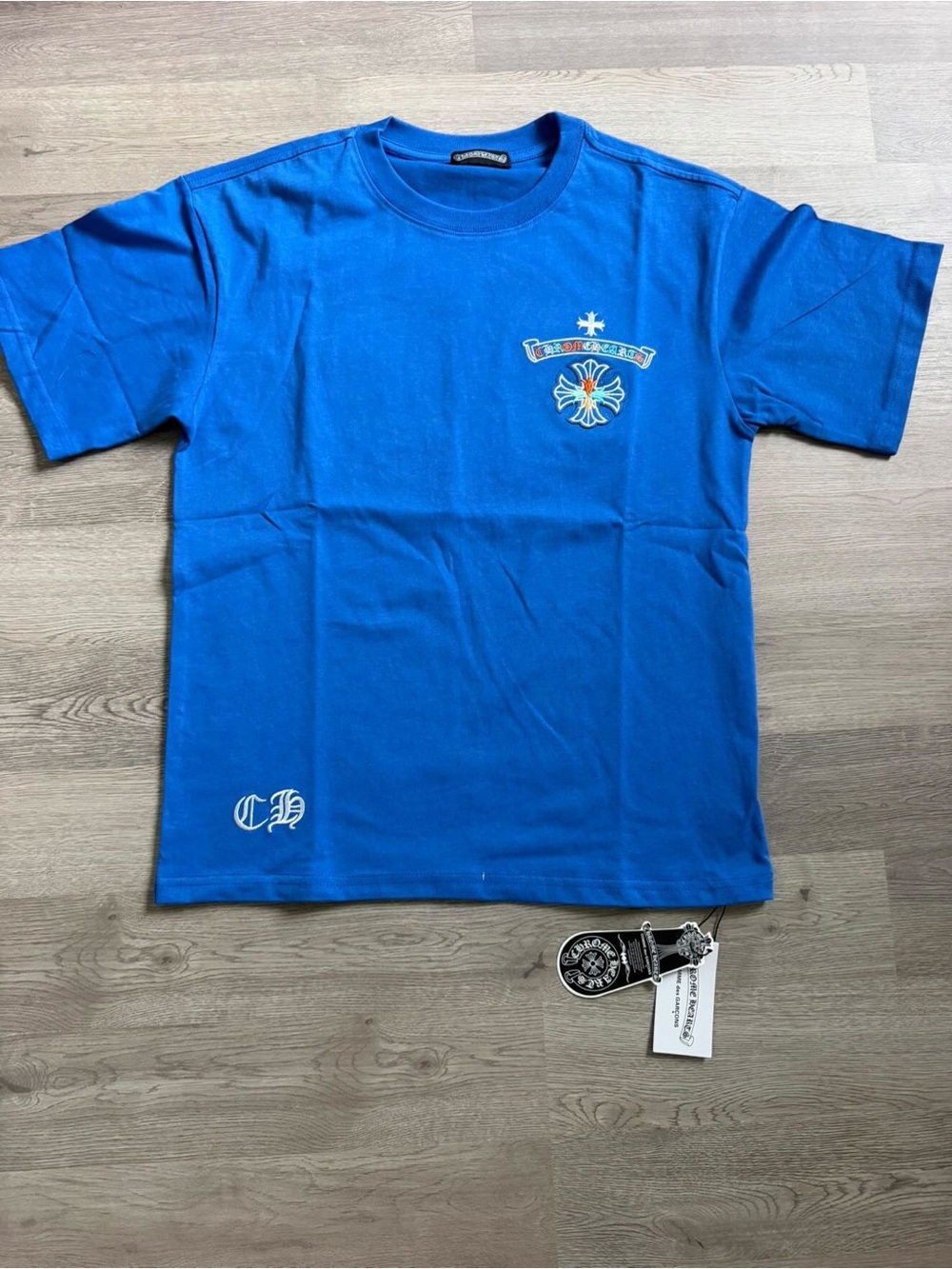 Chrome Hearts Blue Graphic Logo T-Shirt